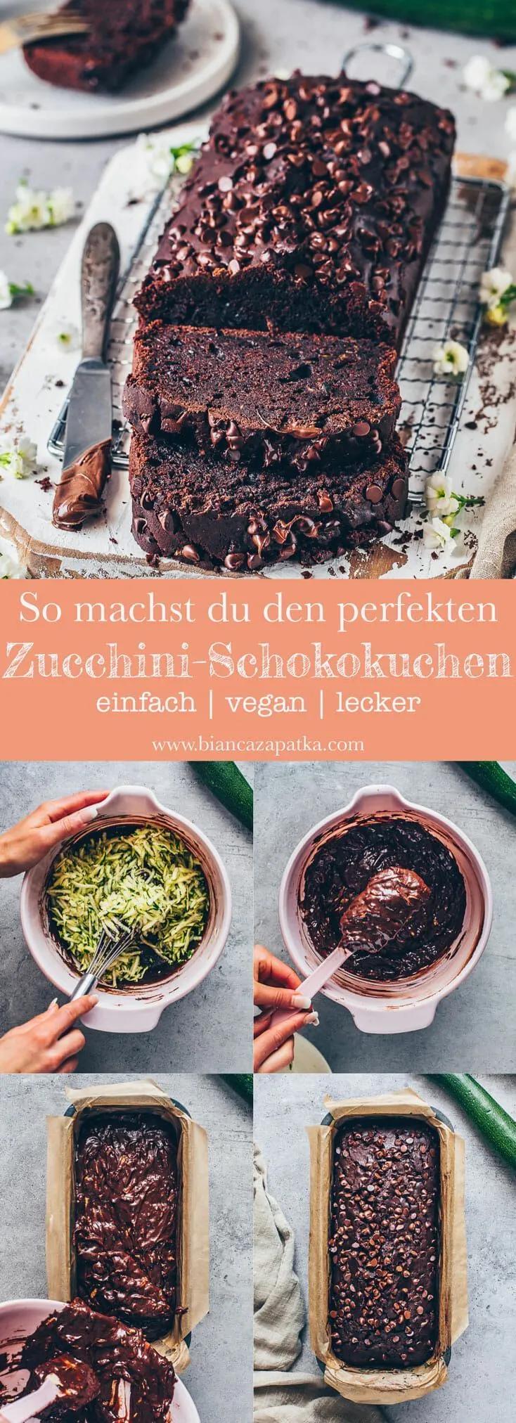 Schokoladenkuchen der veganen Zucchini - Meine Rezepte - Bianca Zapatka ...