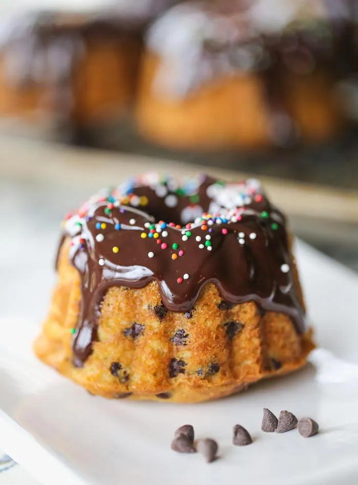 Chocolate Chip Mini Bundt Cakes | RecipeLion.com