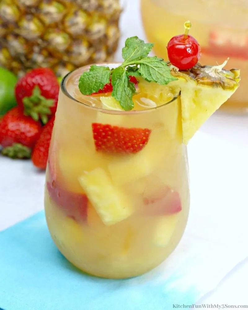 Strawberry Pineapple Cocktail - Kitchen Fun With My 3 Sons