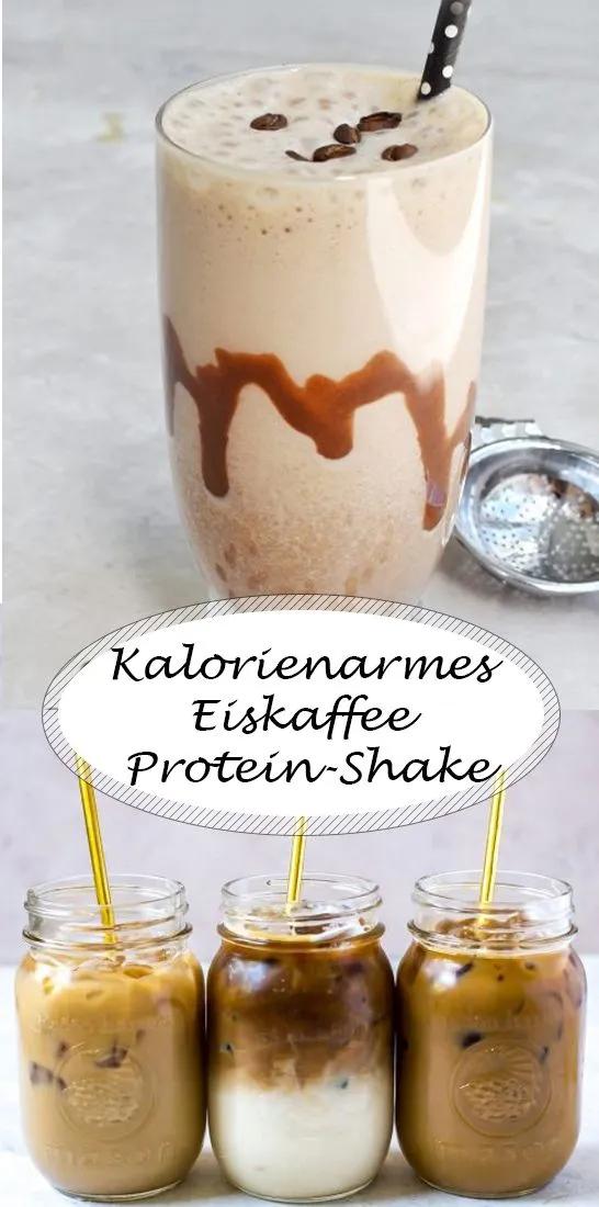 Kalorienarmes Eiskaffee Protein-Shake-Rezept für eine schnelle ...