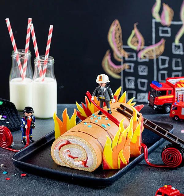 Feuerwehr Kuchen zum Kindergeburtstag » Gratis Rezept &amp; Anleitung