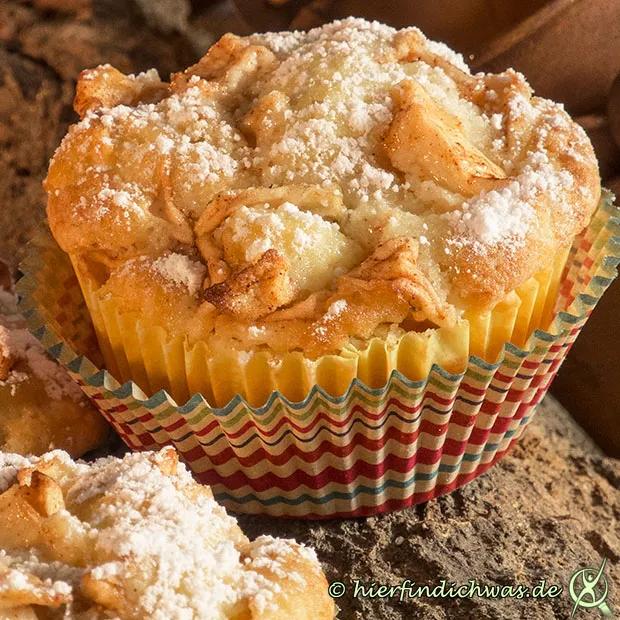 Apfel-Zimt-Muffin, super lecker, würzig und saftig