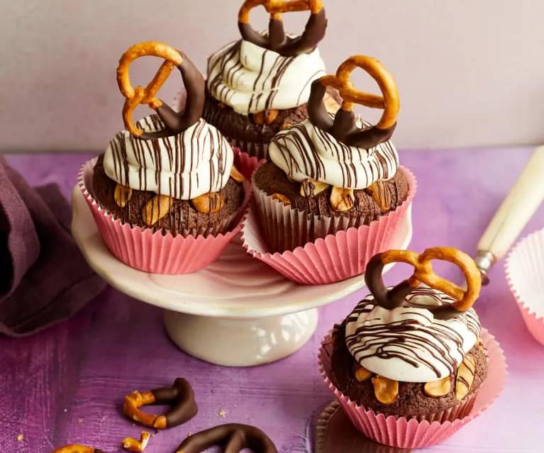 Schoko-Erdnuss-Cupcakes mit weißer Schokocreme - Cookidoo® – la nostra ...