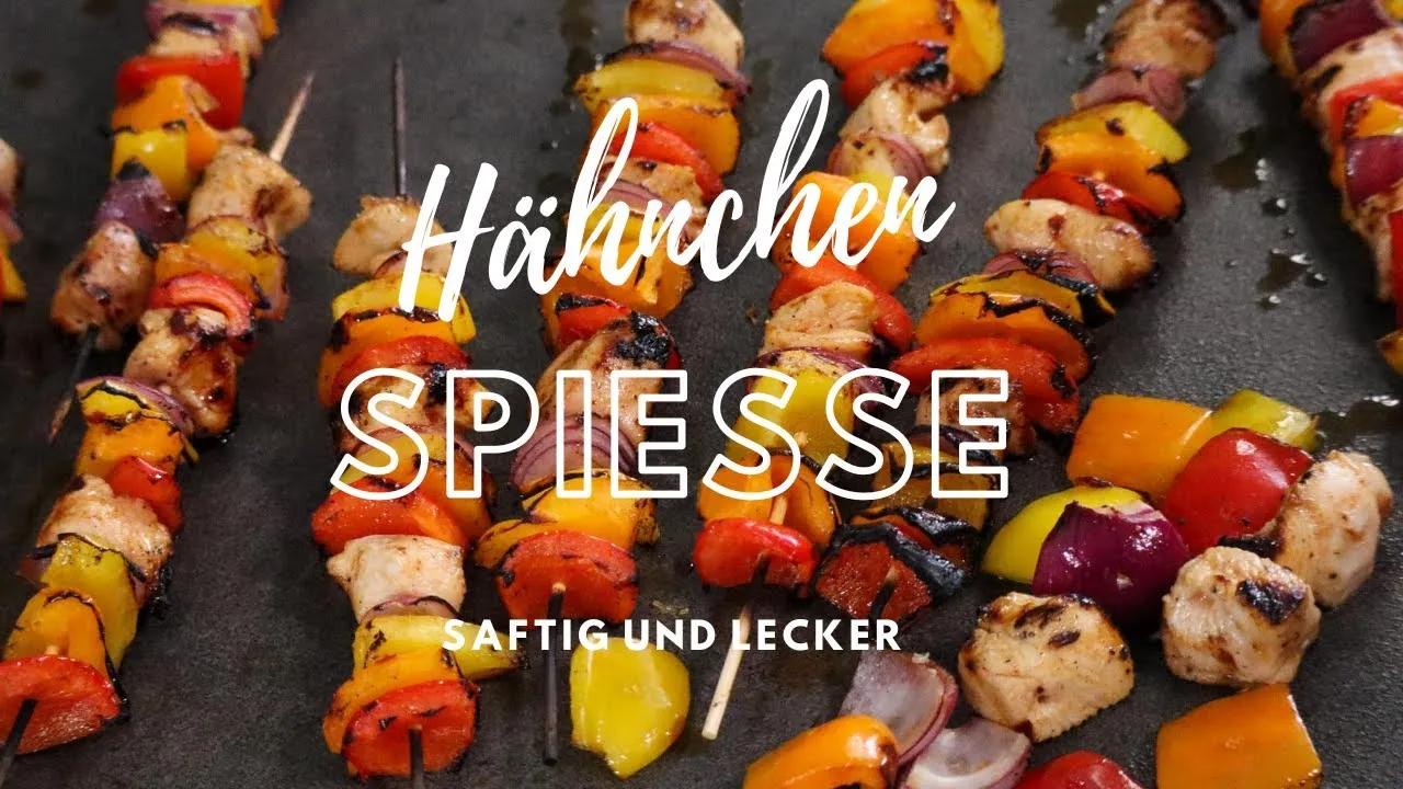 Hähnchenspieße mit Paprika und Zwiebeln | Grillrezepte - YouTube