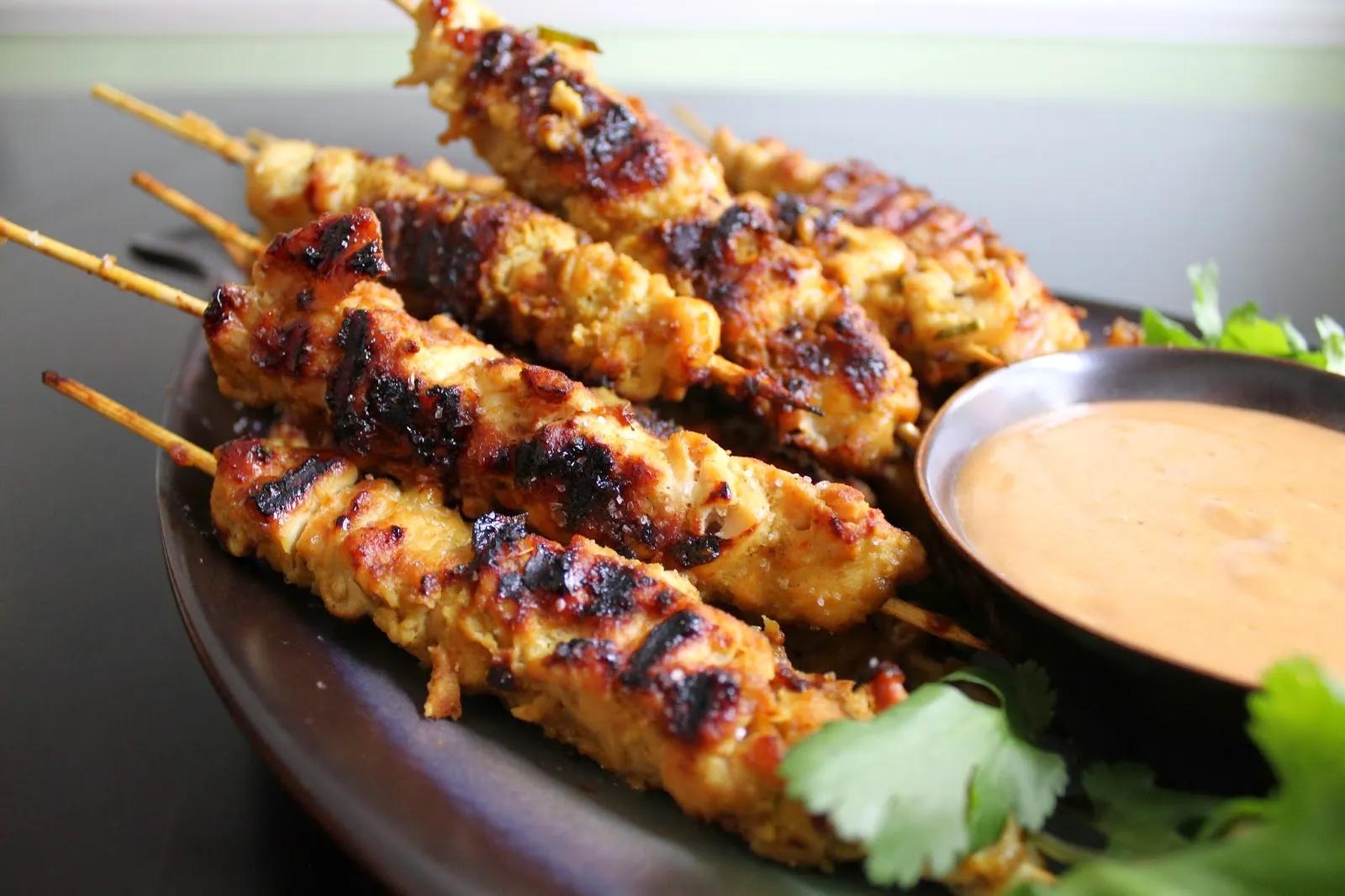 The Yuca Diaries: Chicken Satay with Spicy Peanut Sauce