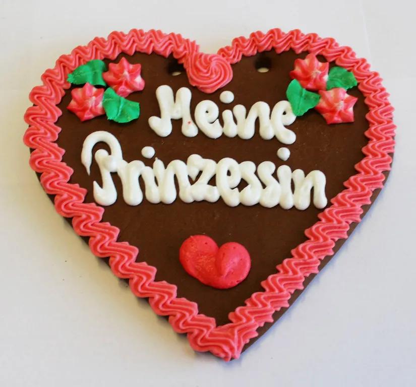 Lebkuchenherzen Prinzessin 18 cm , Herz als Liebesbeweis