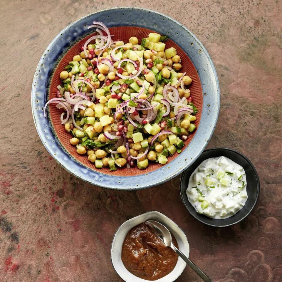 Schneller Kichererbsen-Salat Rezept | Küchengötter