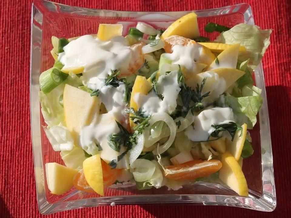 Fruchtiger Eisberg-Lauch Salat von gambler666| Chefkoch