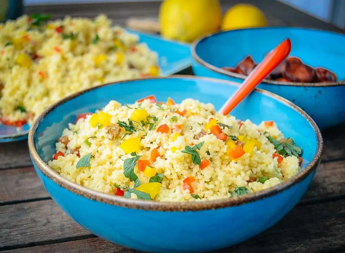 Couscous Salat Rezept frischer leichter Sommersalat - Kochen aus Liebe