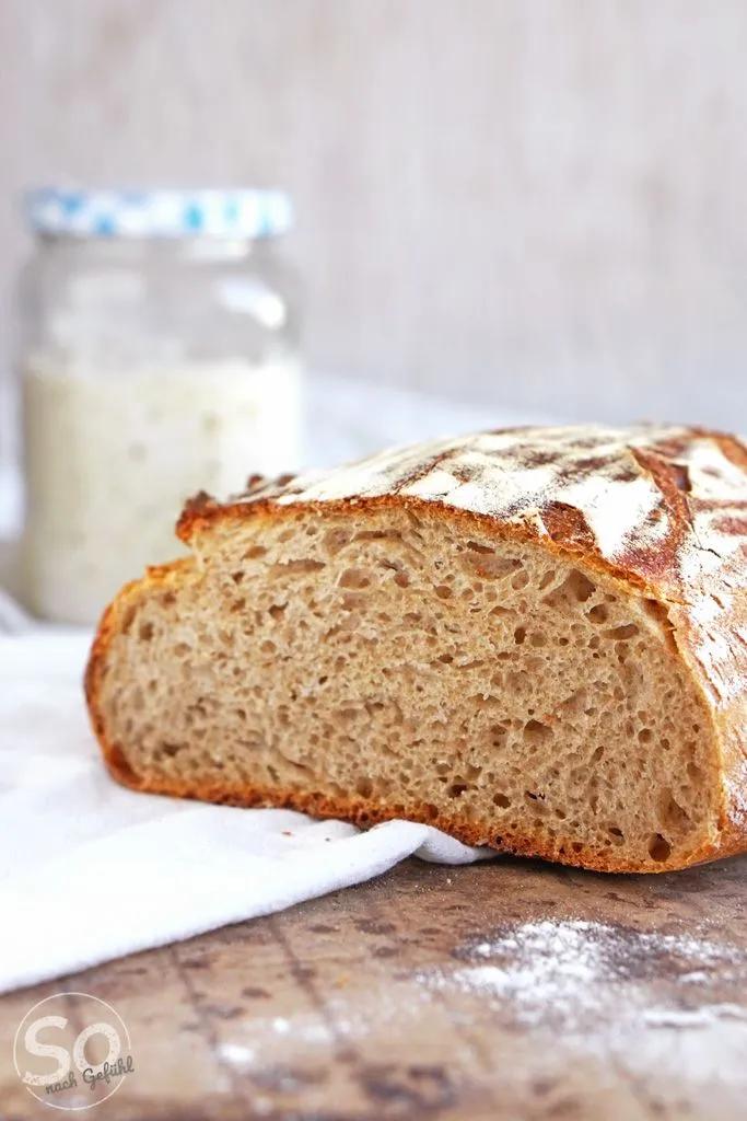 Weizenmischbrot mit Lievito Madre | Brot backen rezept einfach, Brot ...