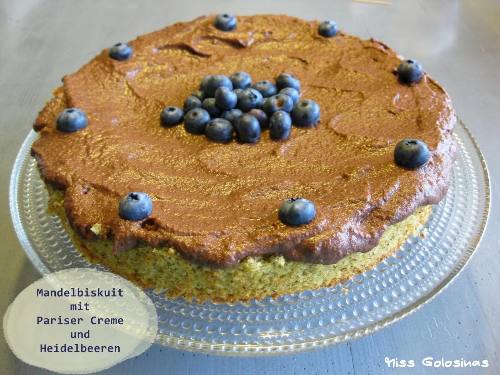 ...Miss Golosinas...: Mandel-Biskuit mit Pariser Creme....