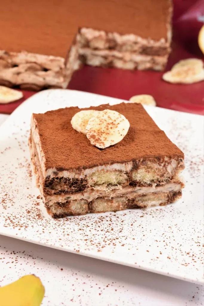 Tiramisu mit Bananen Schoko Creme