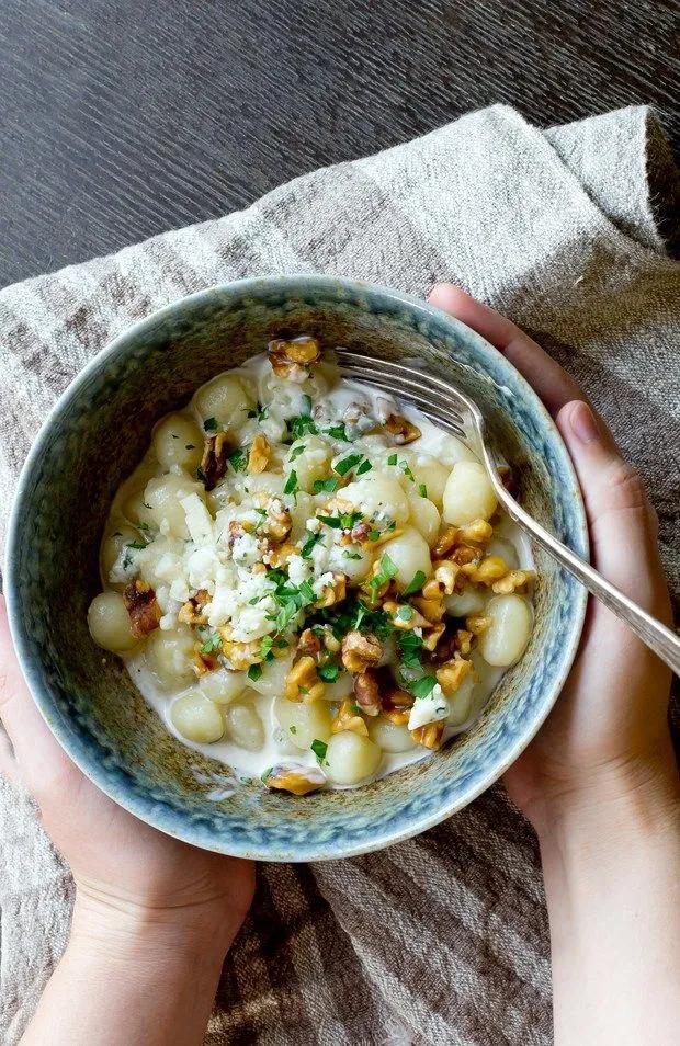 Gnocchi with Gorgonzola Sauce and Walnuts - The Gourmet Gourmand ...