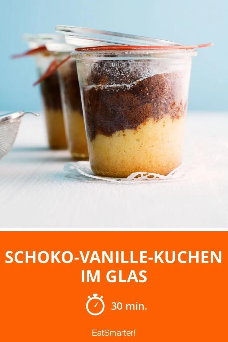 Schoko-Vanille-Kuchen im Glas | Rezept | Kuchen im glas backen, Kuchen ...