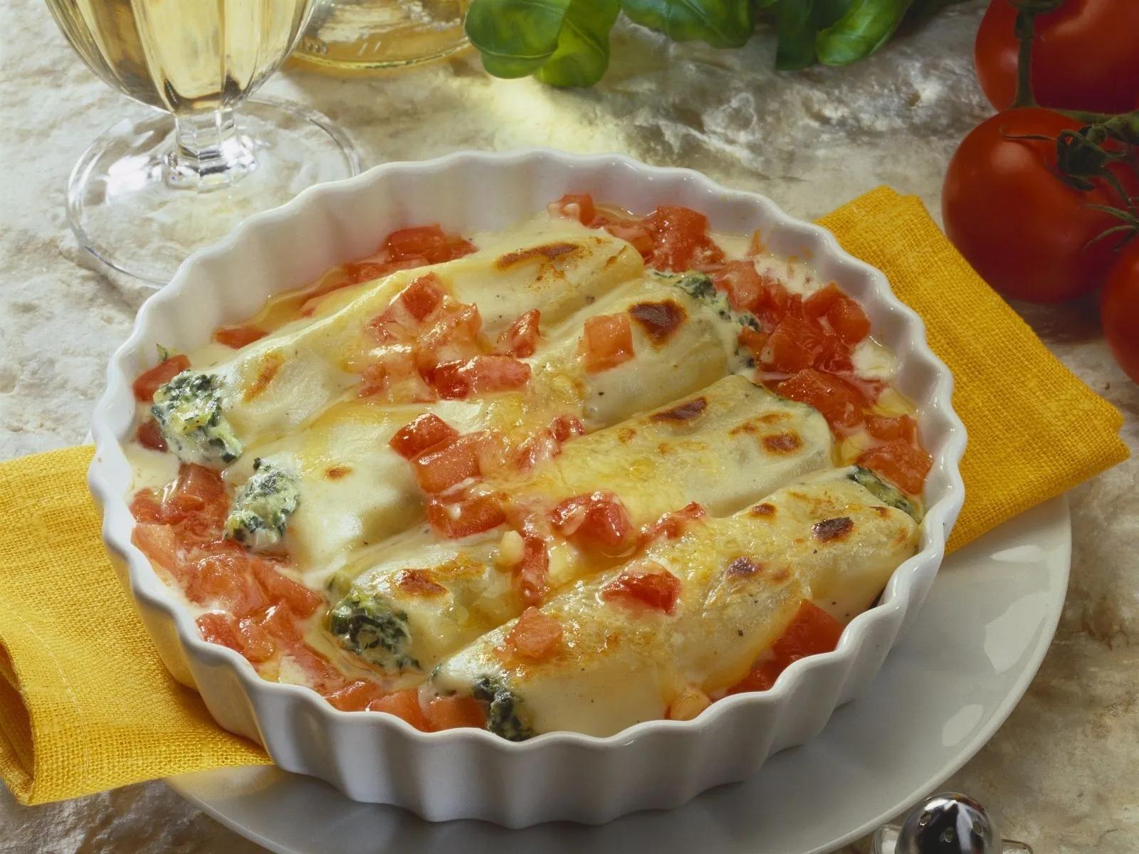 Cannelloni Au Gratin with Tomatoes recipe | Eat Smarter USA