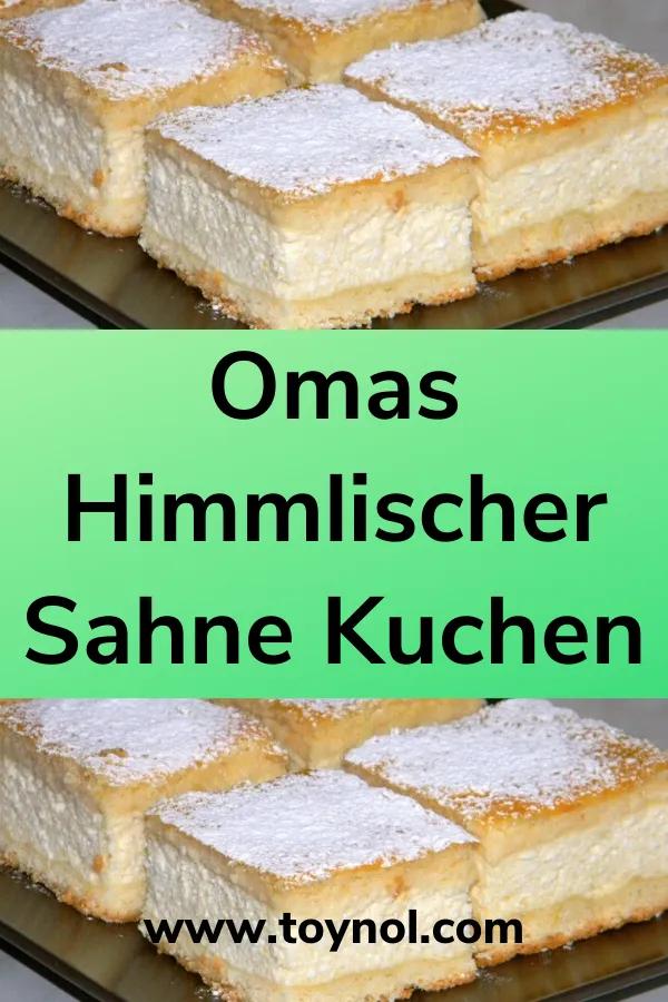 Omas Himmlischer Sahne Kuchen Baking Ingredients List, Cake Ingredients ...