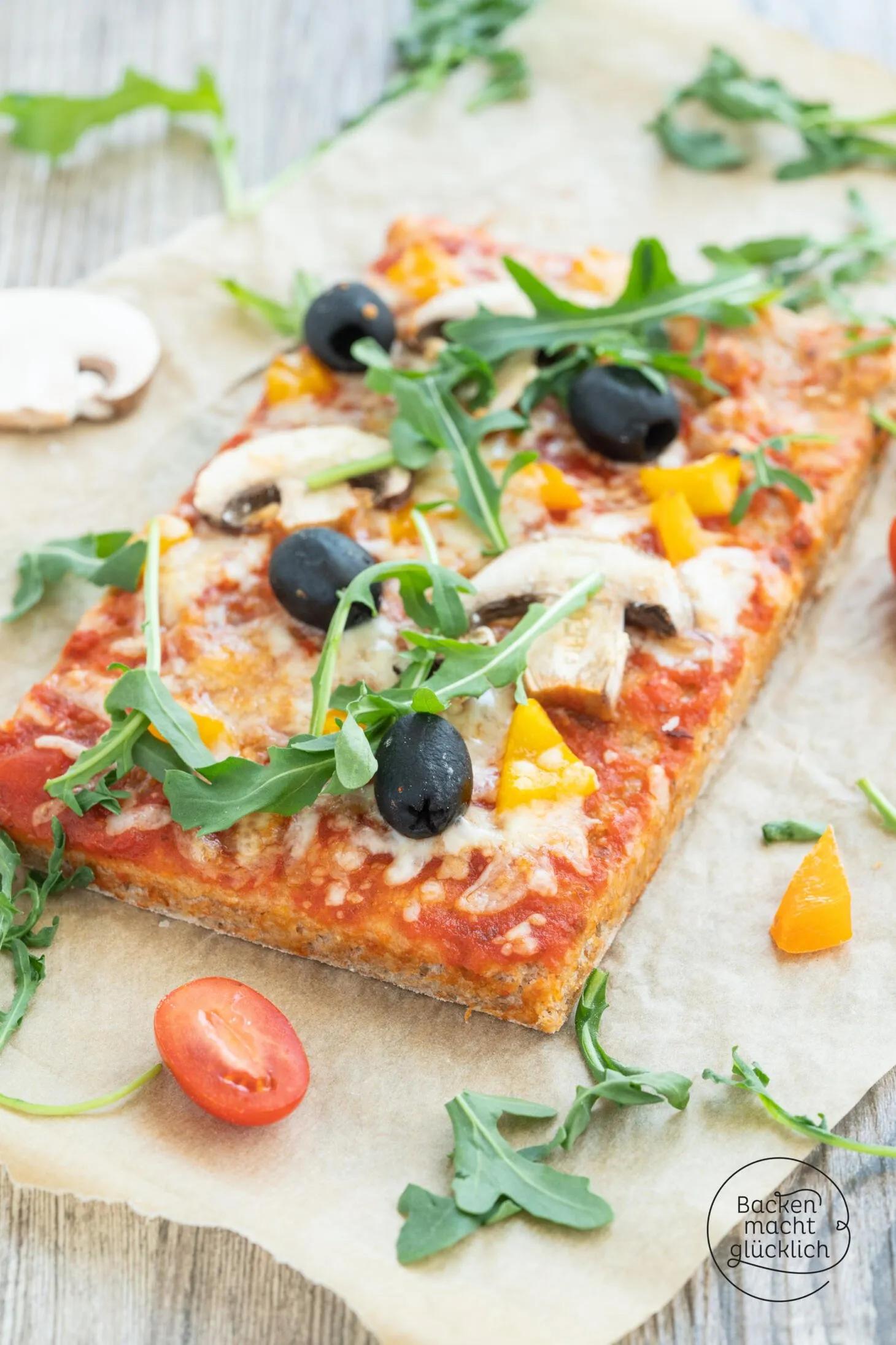 Einfache Vollkorn-Pizza (Grundrezept) | Backen macht glücklich