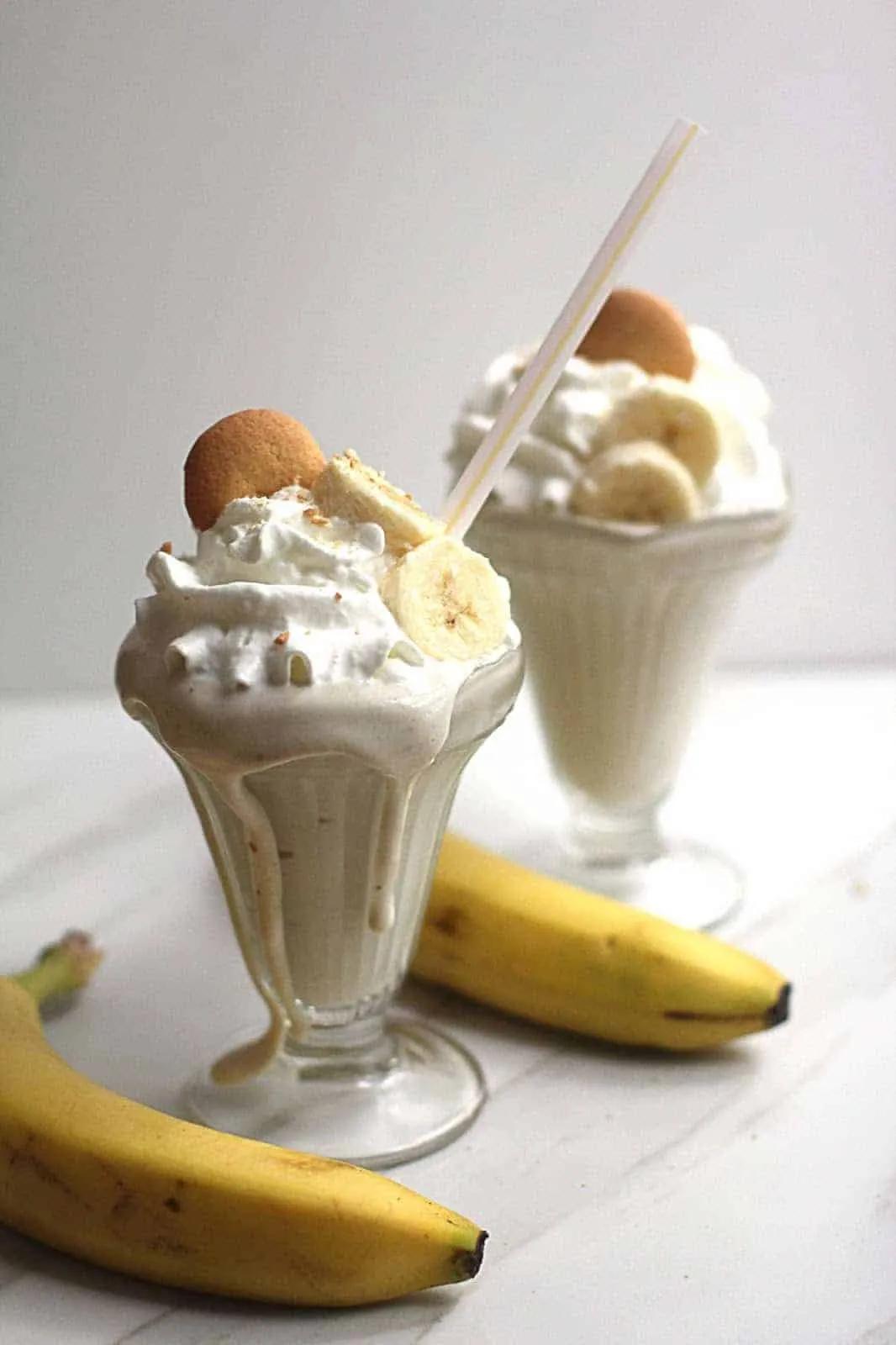 Banana Pudding Milkshake Recipe — Dishmaps