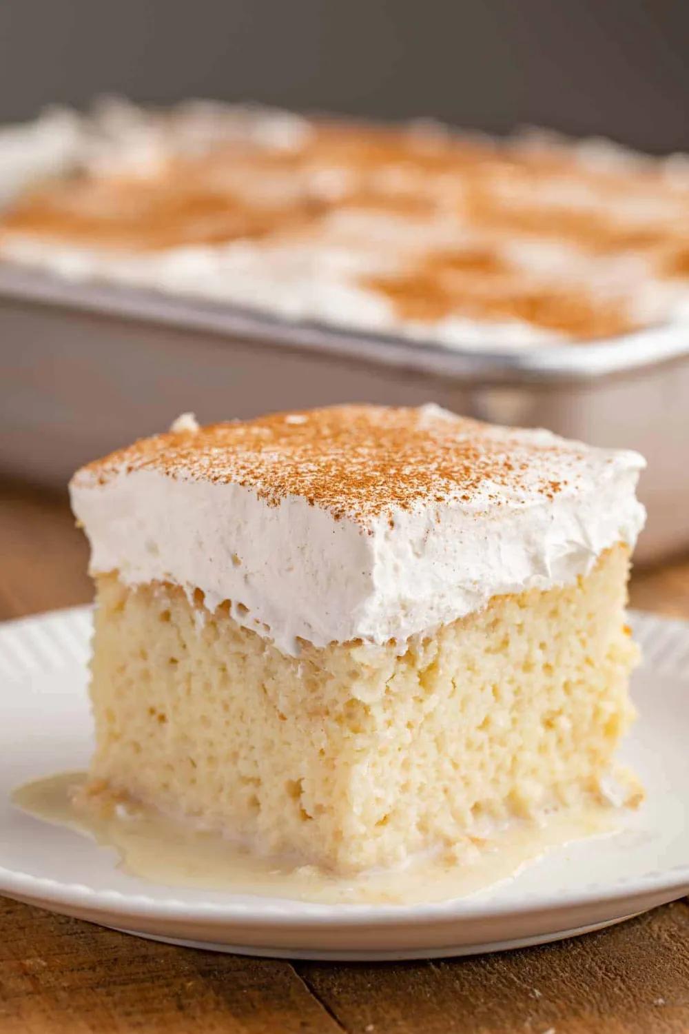 Tres Leches Cake is an authentic Mexican cake soaked in three kinds of ...