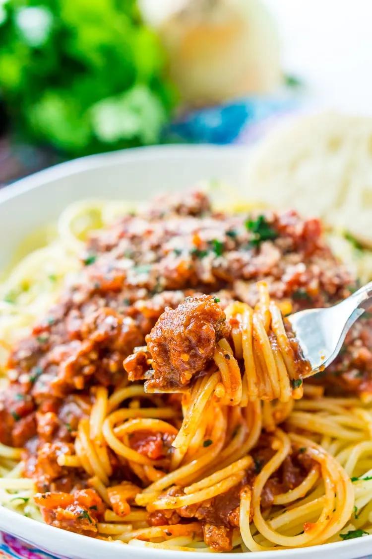 Spaghetti Bolognese Sauce Recipe | Sugar &amp; Soul