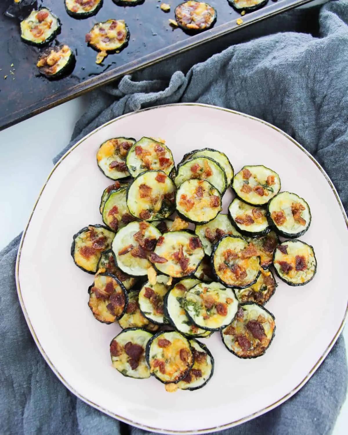 Loaded Baked Parmesan Zucchini Slices Recipe | Everyday Eileen