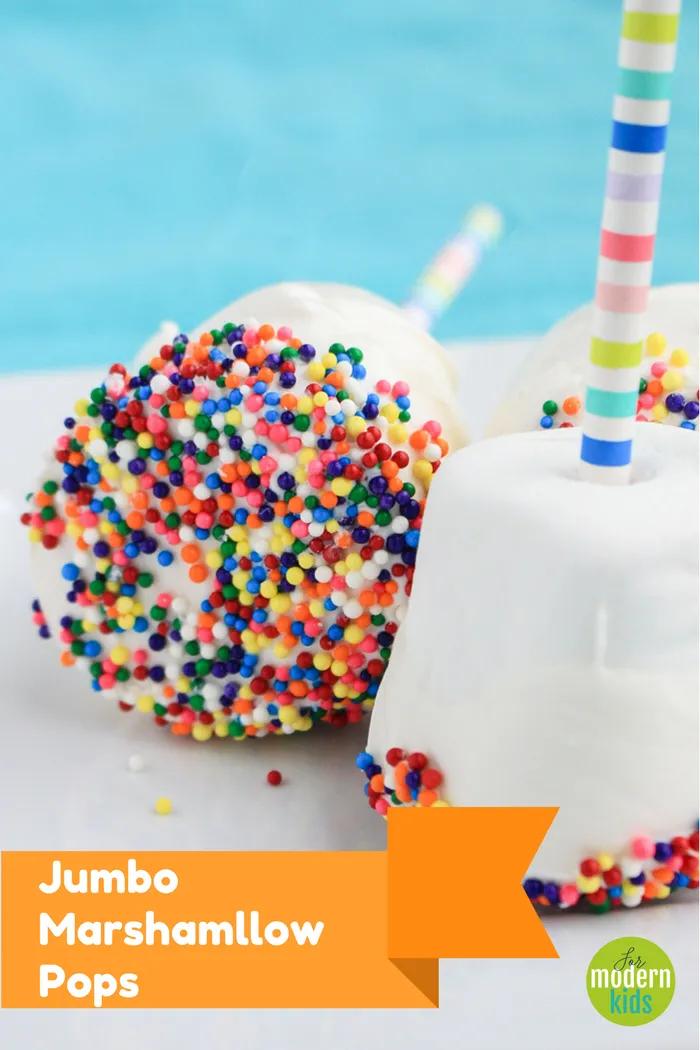 Easy Jumbo Marshmallow Pops | Kids party snacks, Kid desserts, Recipes ...