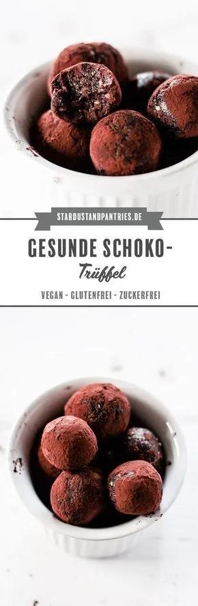 Gesunde Schokoladen-Trüffel / Pralinen | Vegane schokolade, Gesunde ...