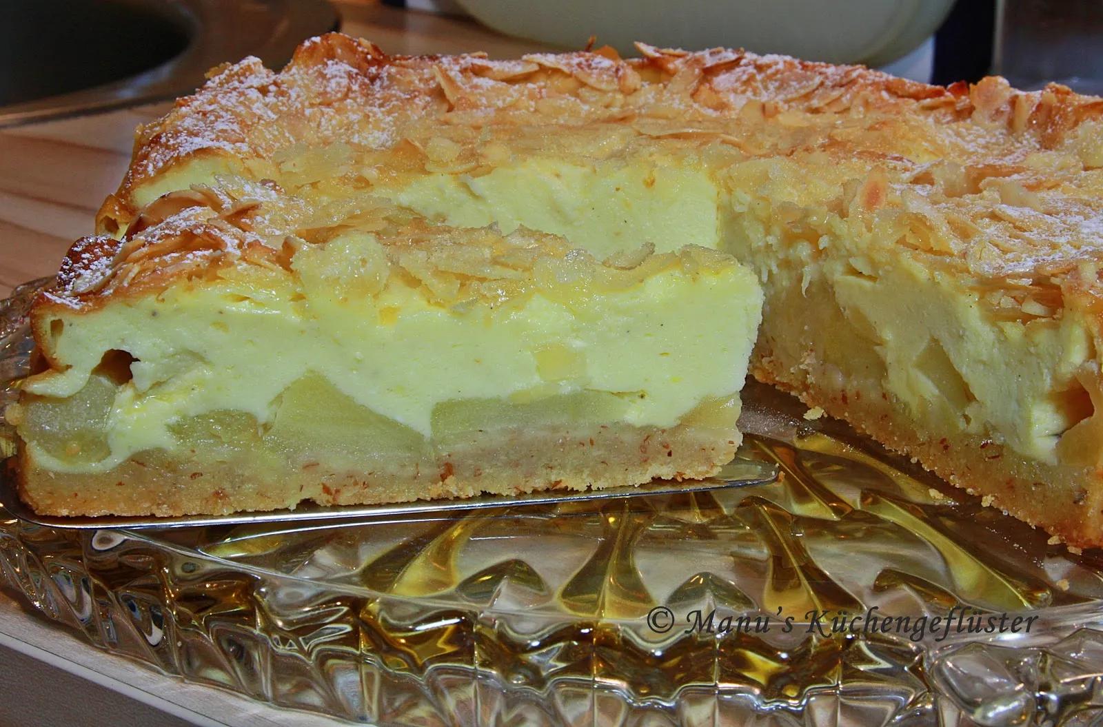 Manus Küchengeflüster: Apfel-Quark-Kuchen mit Mandelkruste