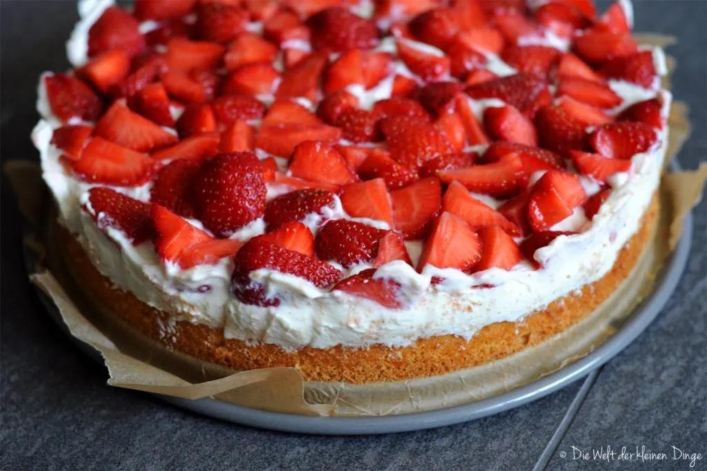 Erdbeer-Mascarpone-Kuchen, so schmeckt der Sommer ...