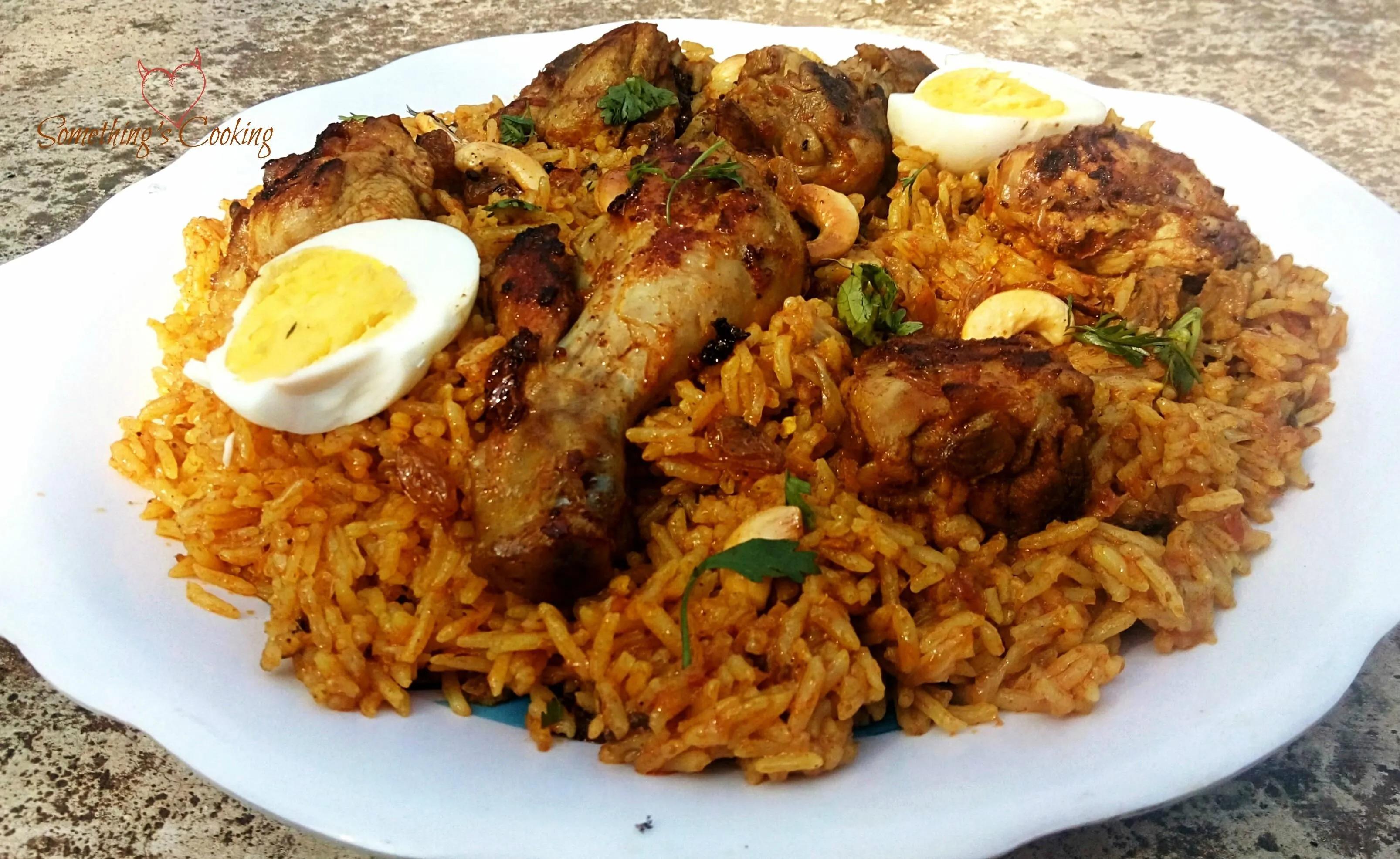 [I ate] Kabsa. A popular Saudi Arabian dish consisting of rice mixed ...