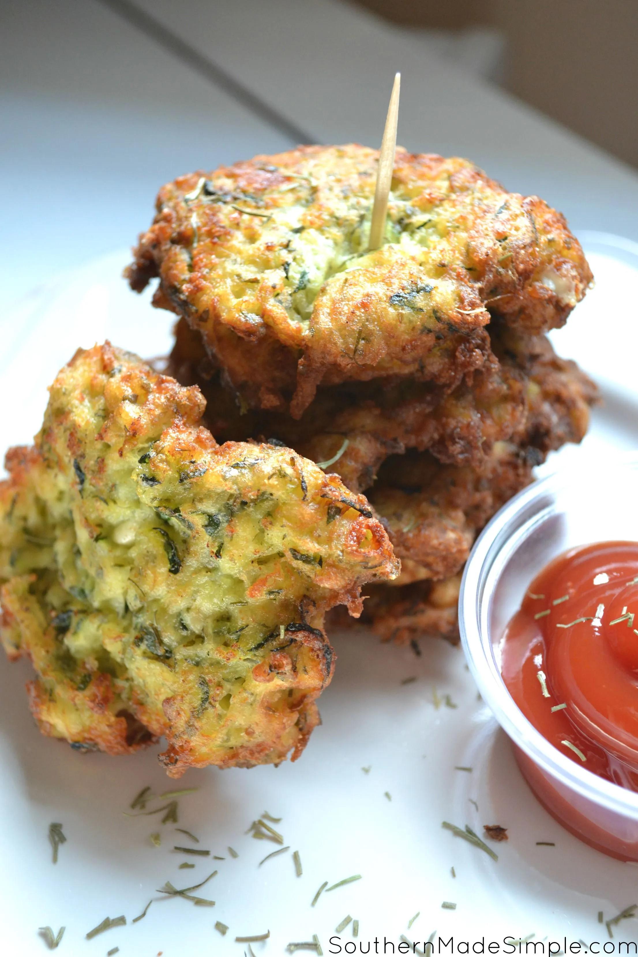 Zucchini &amp; Feta Cheese Fritters - Southern Made Simple | Recipe ...