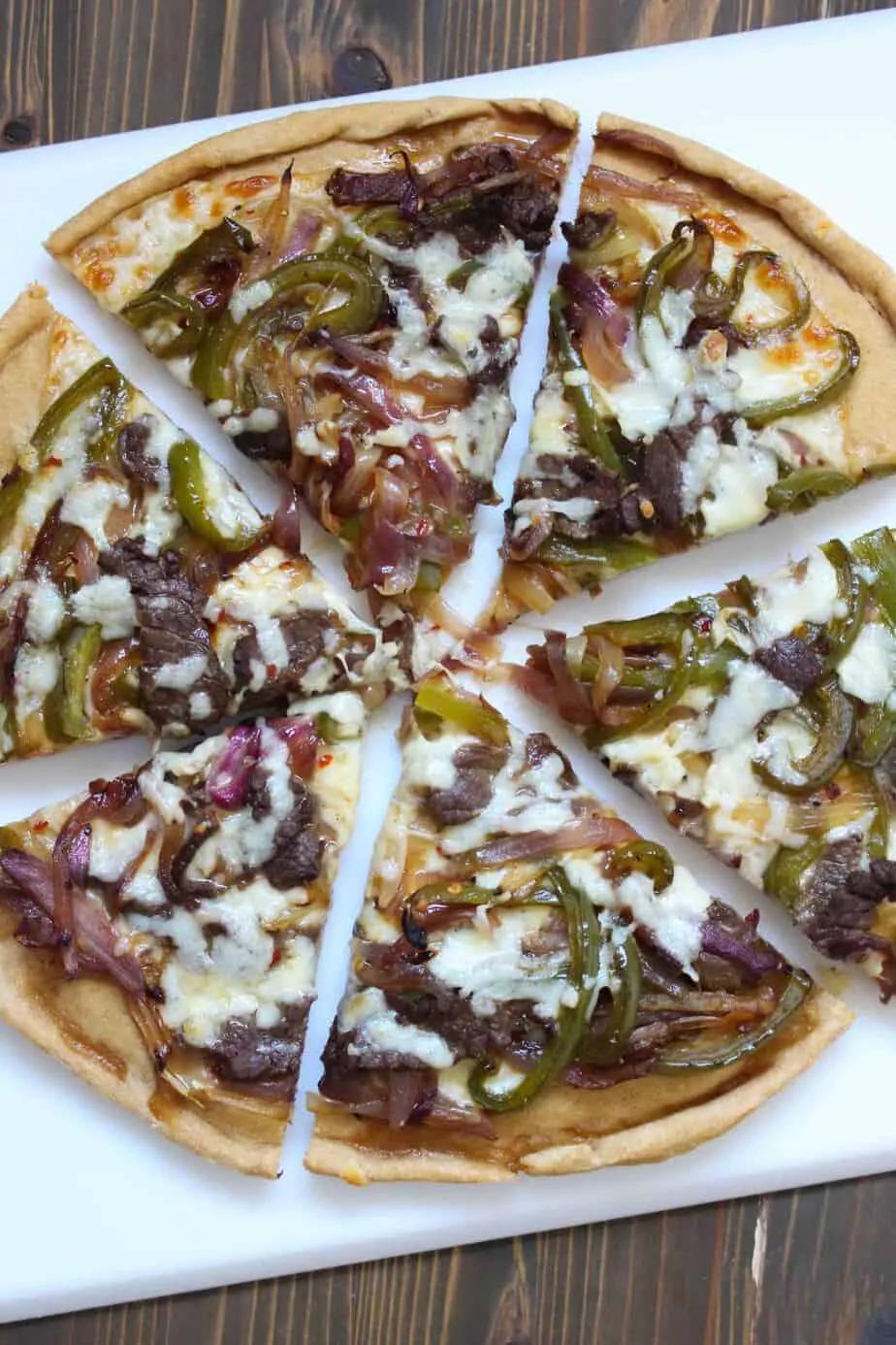 Philly Cheesesteak Pizza | Frugal Nutrition