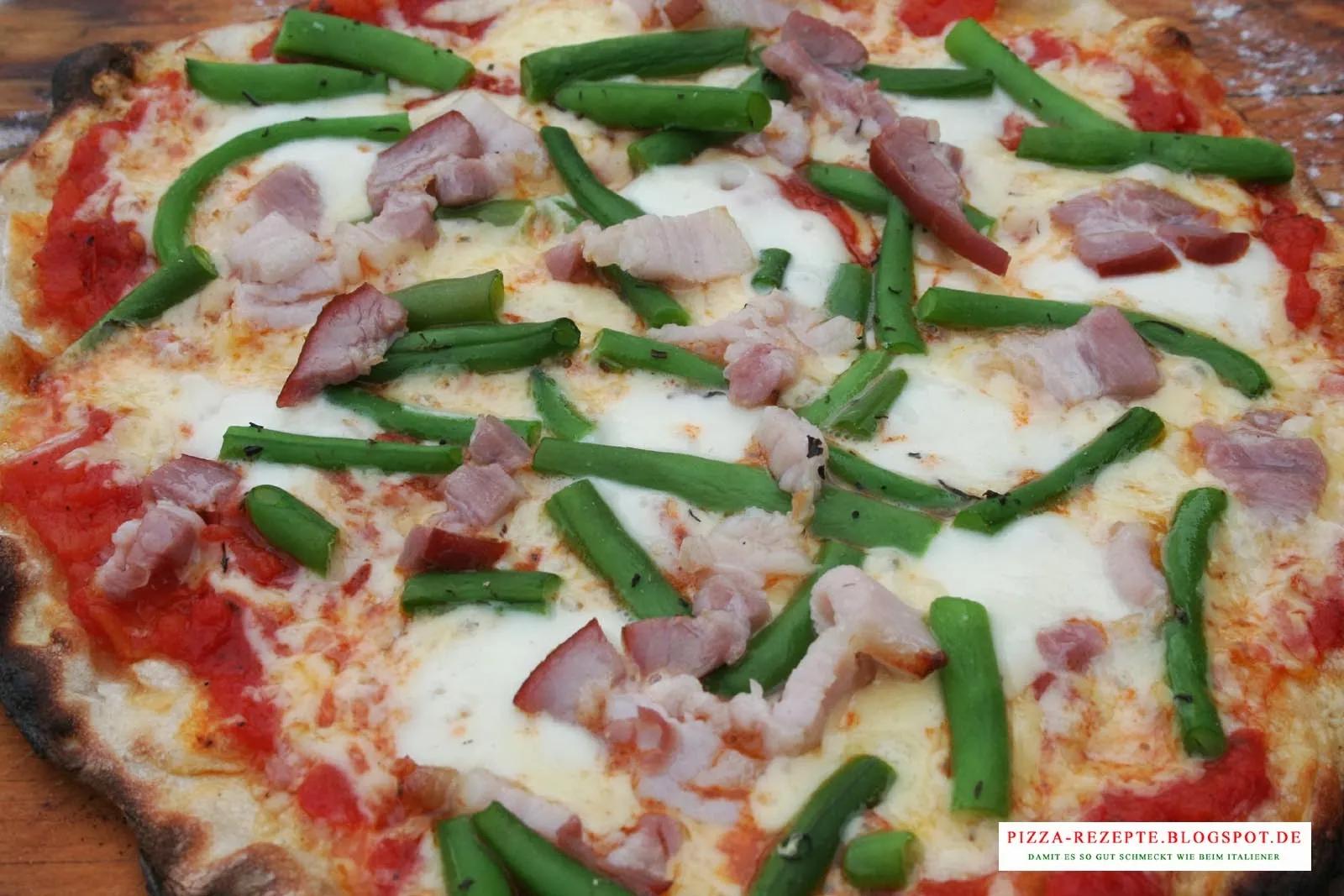 Pizza Grüne Bohnen mit Speck – Pizza Rezepte