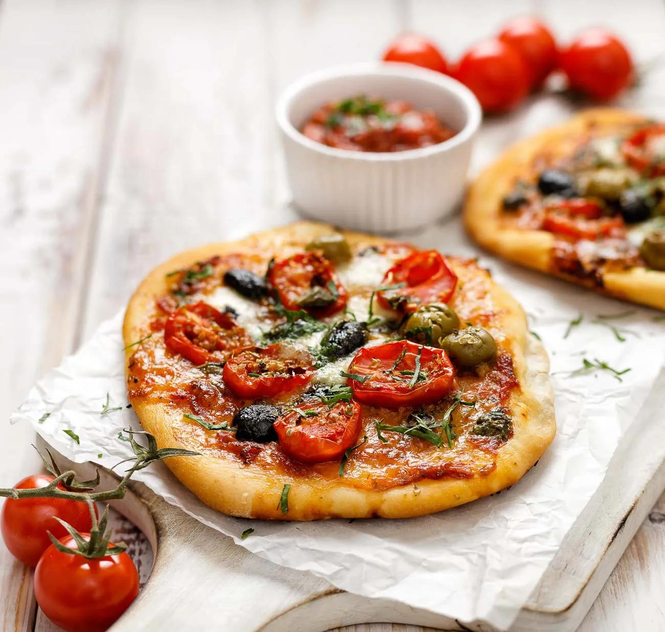 Easy Tomato And Cheese Mini Pizza Recipe by Archana&amp;#39;s Kitchen