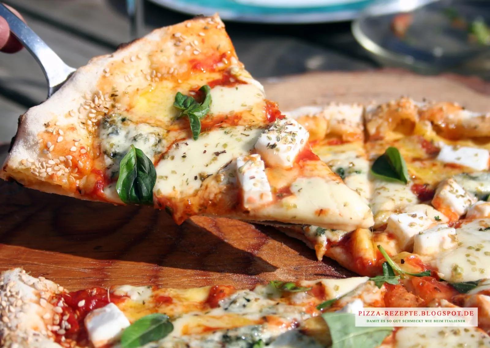Pizza Quattro Formaggi (4 Käse) – Pizza Rezepte