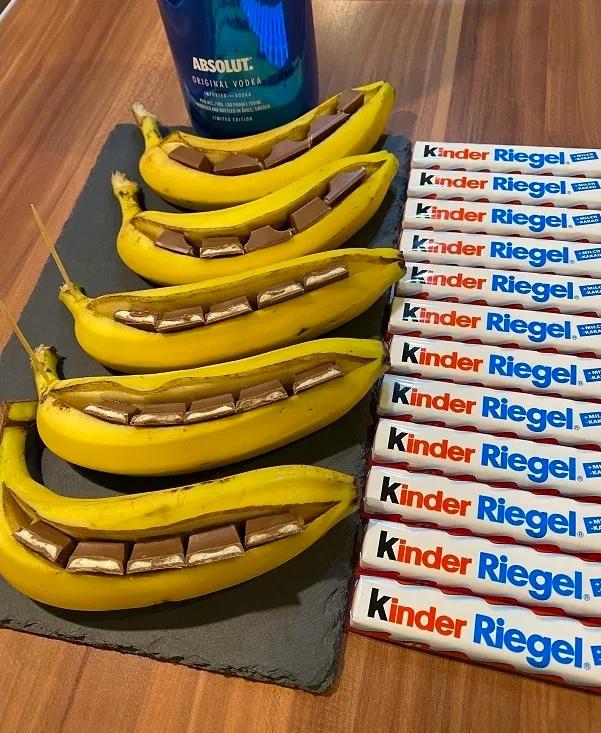 gegrillte Banane mit Kinder-Schokolade - Hobby-Griller.de: Rezepte ...