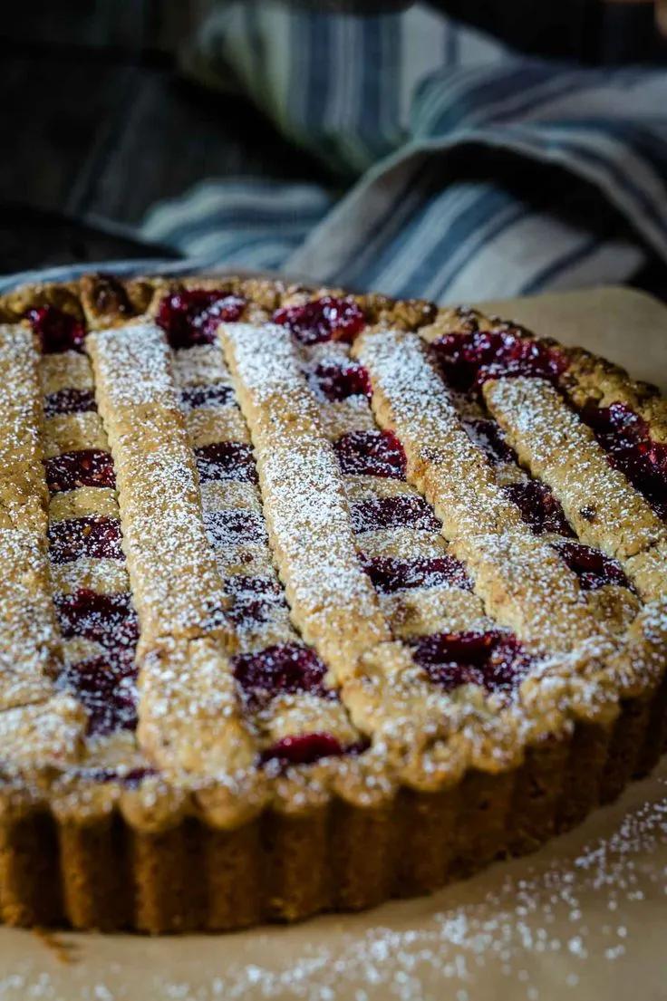 Raspberry Linzer Torte is rustically beautiful. The combination of the ...