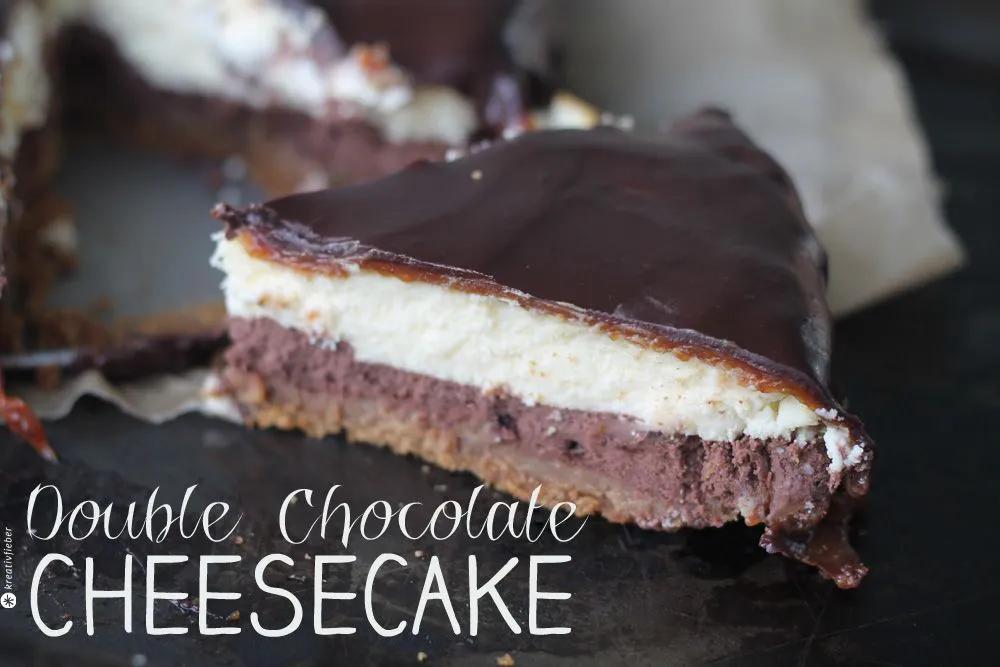 Sonntagskuchen Double Chocolate Cheesecake mit Karamell | Kuchen ohne ...
