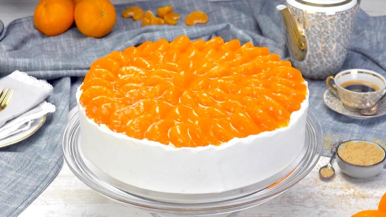 Mandarin Orange Cake With A Vanilla Cream Frosting And Citrus Glaze