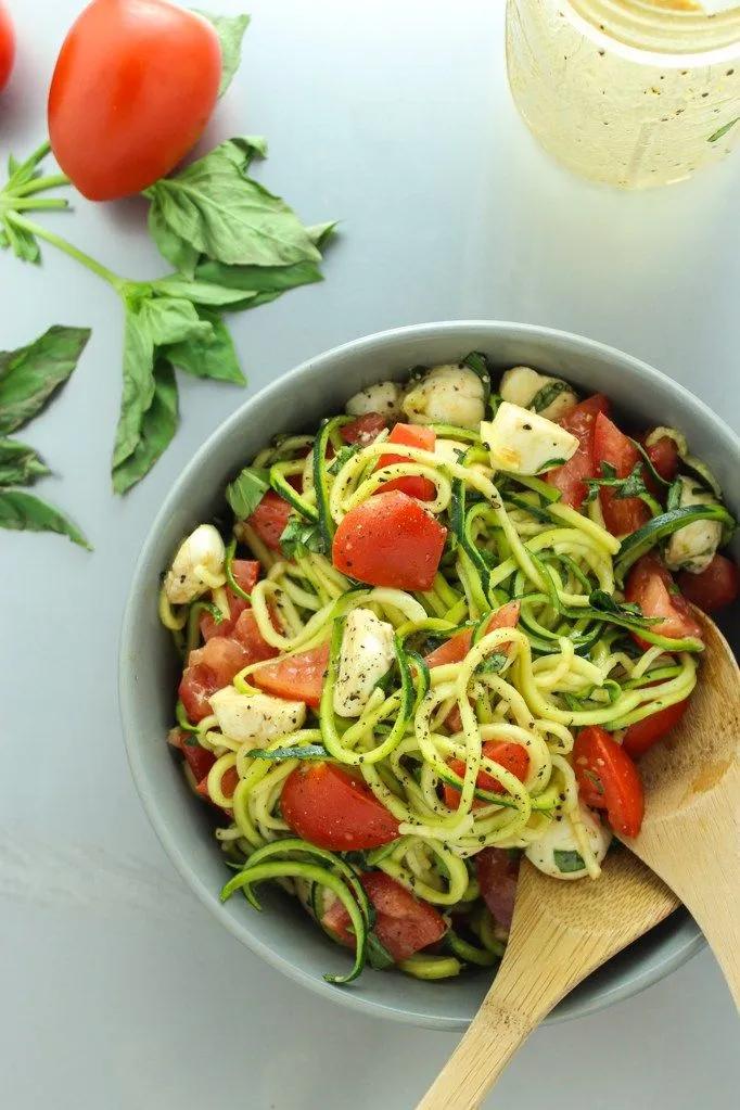 Zucchini Caprese Salad | Recipe | Caprese recipes, Fresh mozzarella ...