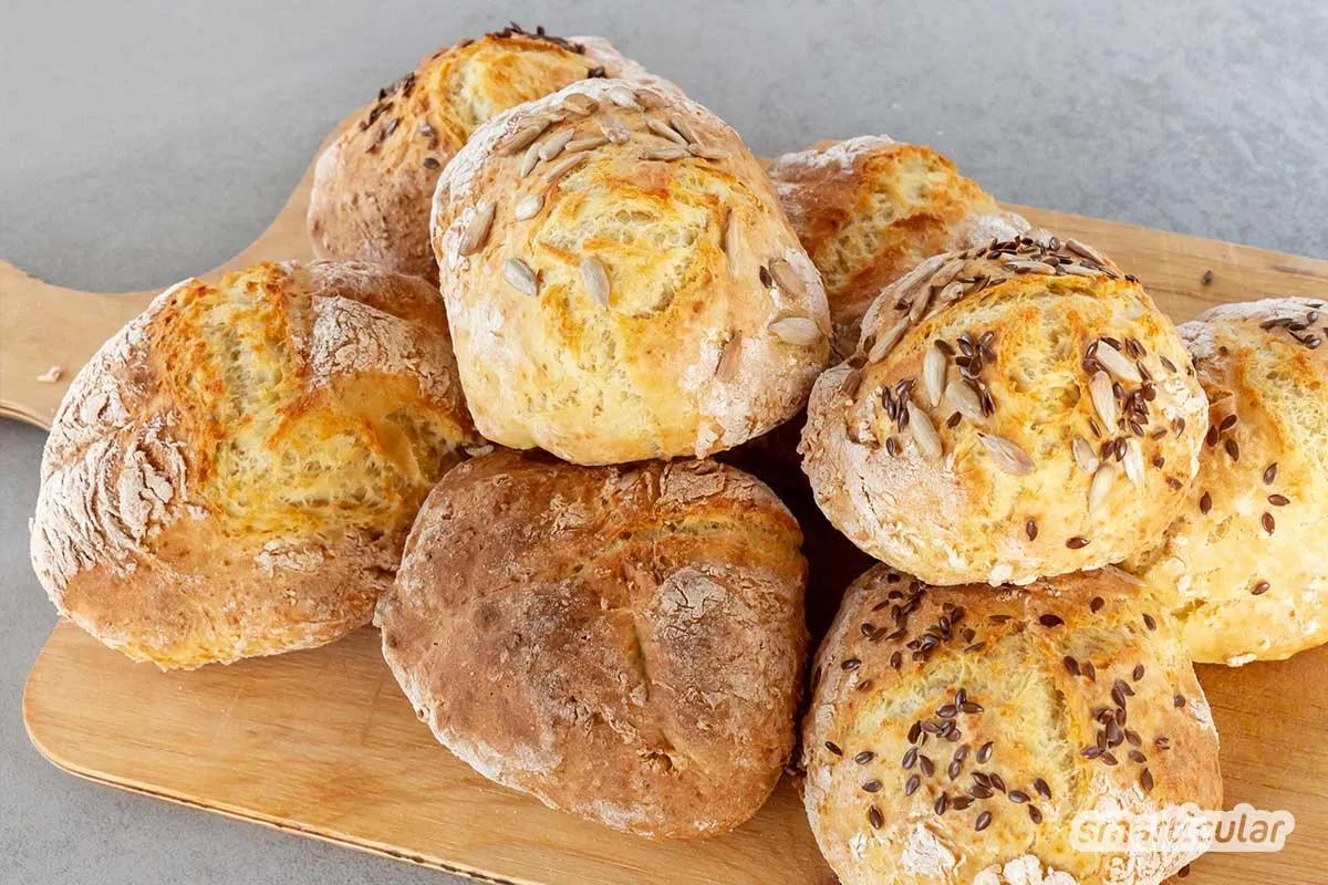 Brot und Brötchen backen ohne Hefe: schnelle und gelingsichere Rezepte