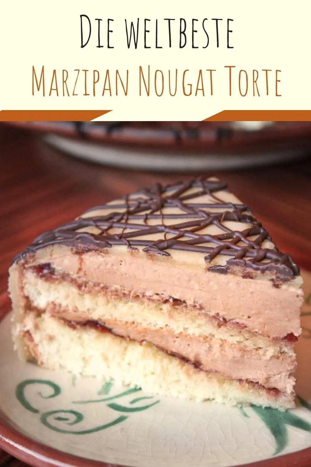 [:de]Nougat Creme Torte mit Marzipan - Meine Lieblingstorte[:en]German ...