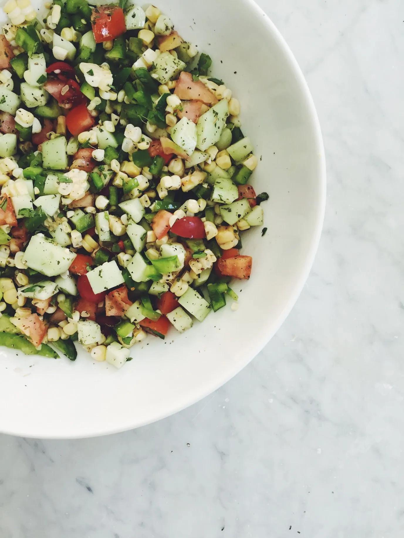 Summer Picnic Poblano Salad | Veggie side dishes, Summer bbq recipes ...