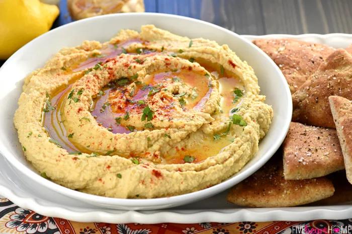 Roasted Garlic Hummus + Homemade Tahini - Food&amp;#39;s Ultimate Resource ...