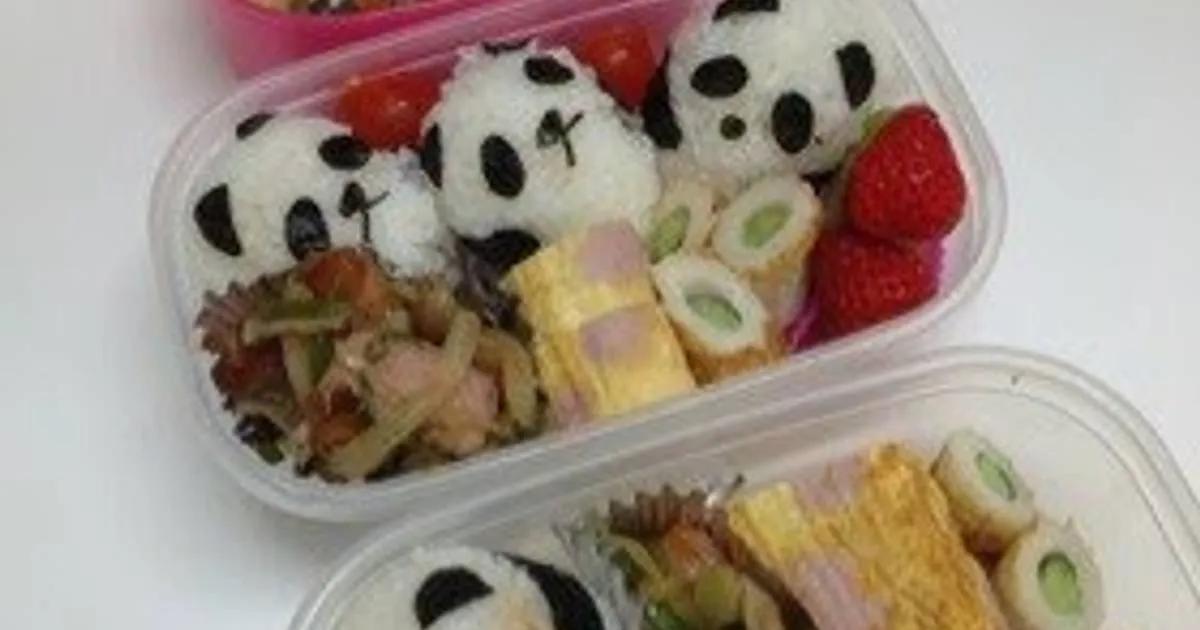 Easy Panda Onigiri (Rice Balls) Character Bento Recipe by cookpad.japan ...