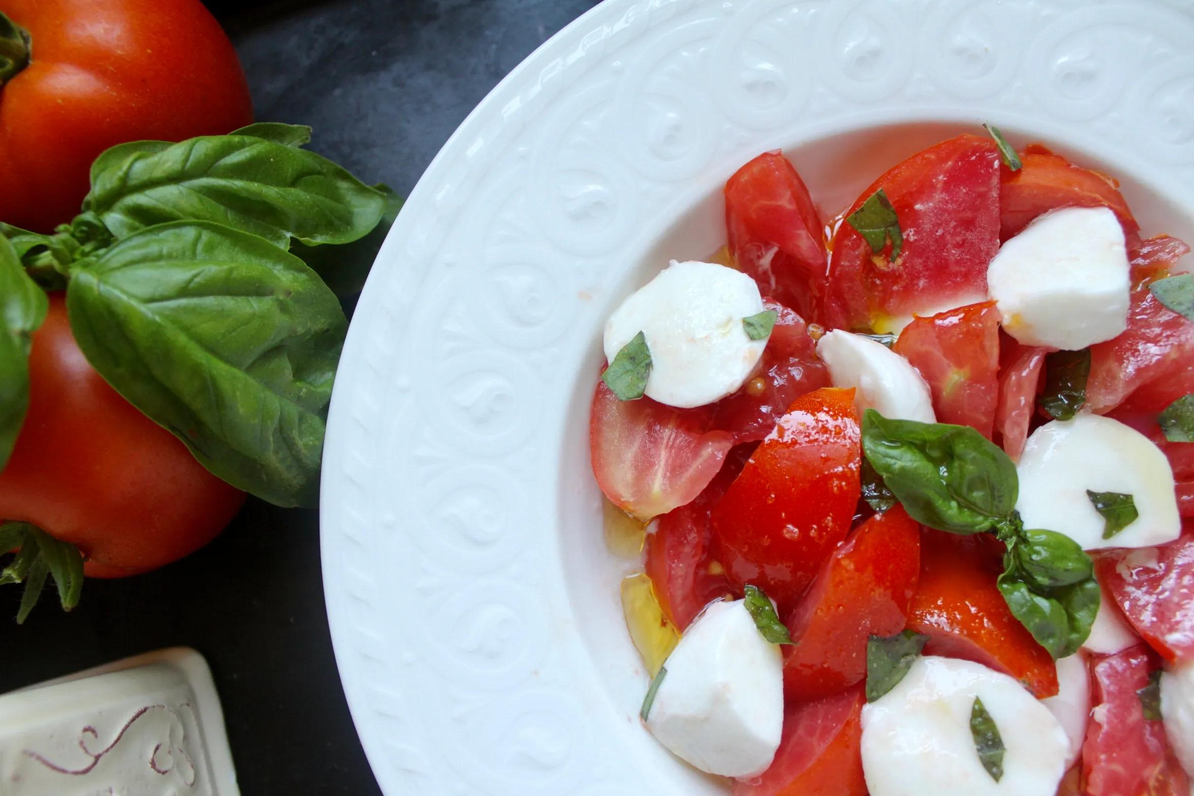 Insalata Caprese or Tomato, Basil, and Mozzarella Salad - Christina&amp;#39;s ...