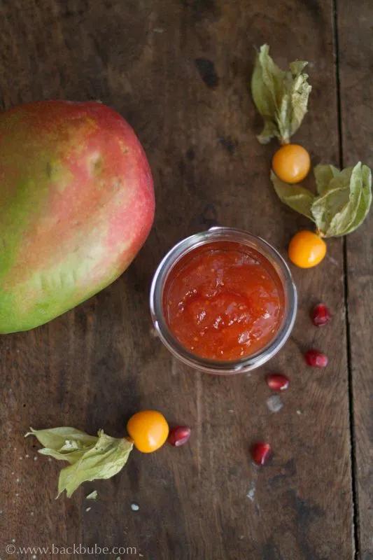 Pure Exotik im Glas - Mango-Physalis-Konfitüre mit Granatapfel *yummie ...