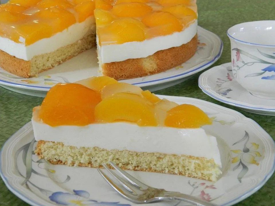 Leichte Pfirsich - Joghurt - Torte - Kochen Gut | kochengut.de