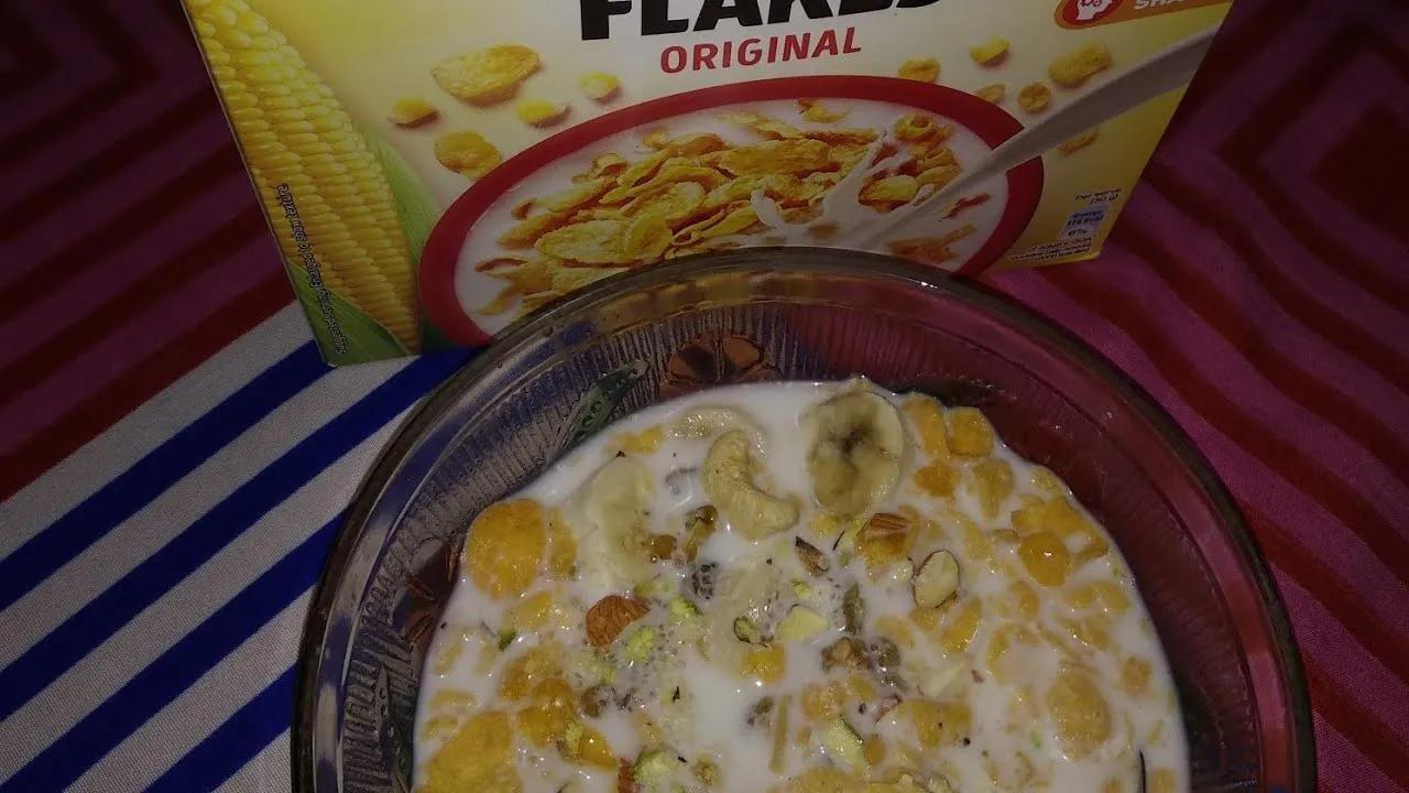 cornflakes (Banana Cornflakes) health breakfast easy recipe - YouTube