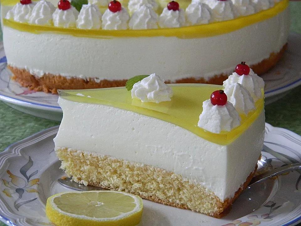 Backrezepte : Einfache Zitronen - Joghurt - Torte